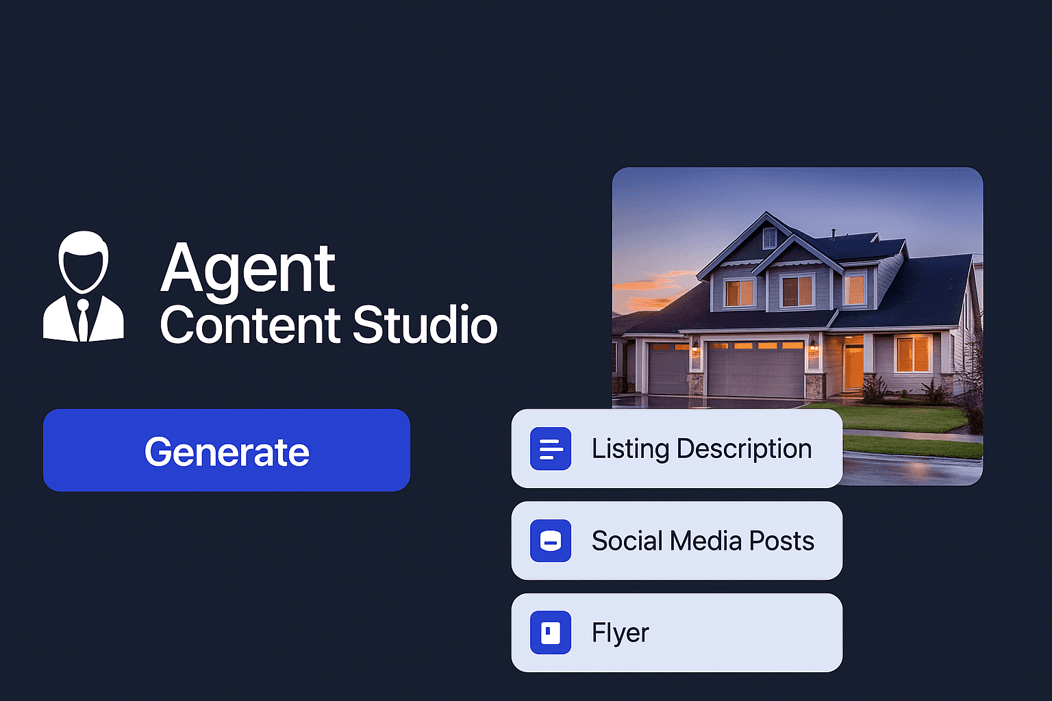 AgentContentStudio - AI-Powered Real Estate Marketing